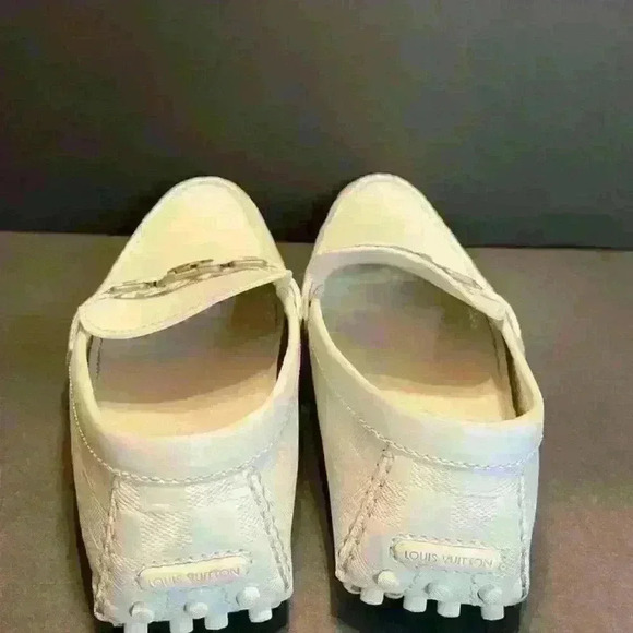 Louis Vuitton Men’s check pattern White Loafer Size 11 FREE SHIPPING!!!!!!!!!!!! - Picture 3 of 7